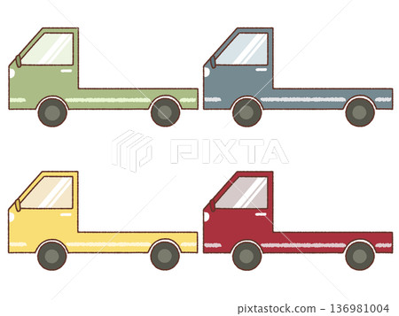 A set of simple trucks 136981004