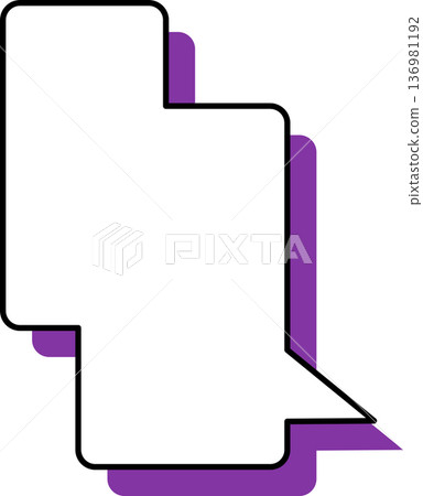 A single icon of a speech bubble with a shadow - square A single icon of a speech bubble with a shadow - square 136981192