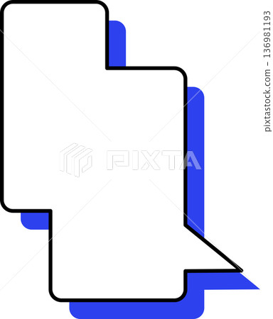 A single icon of a speech bubble with a shadow - square A single icon of a speech bubble with a shadow - square 136981193