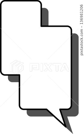 A single icon of a speech bubble with a shadow - square A single icon of a speech bubble with a shadow - square 136981206