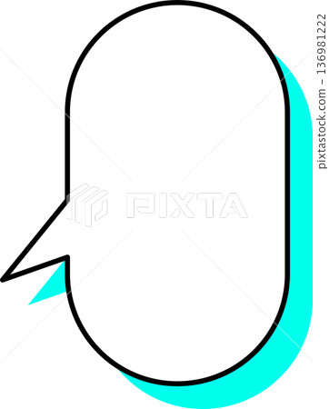 A single icon of a speech bubble with a shadow - circular A single icon of a speech bubble with a shadow - circular 136981222
