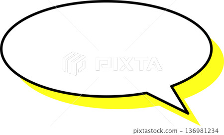 A single icon of a speech bubble with a shadow - circular A single icon of a speech bubble with a shadow - circular 136981234