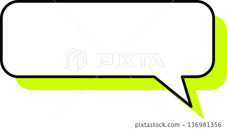 A single icon of a speech bubble with a shadow - square A single icon of a speech bubble with a shadow - square 136981356