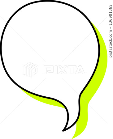 帶有陰影的對話氣泡(橢圓形)單一圖標 帶有陰影的對話氣泡(橢圓形)單一圖標 136981365