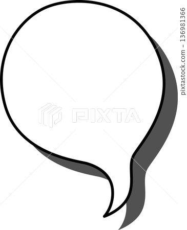 帶有陰影的對話氣泡（橢圓形）單一圖標 136981366