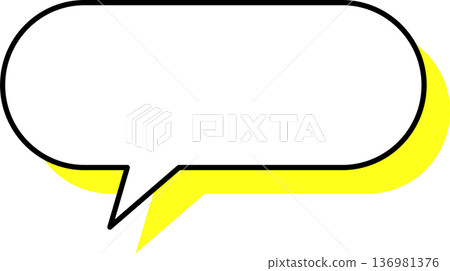 Single icon of a speech bubble with a shadow (oval shape) Single icon of a speech bubble with a shadow (oval shape) 136981376