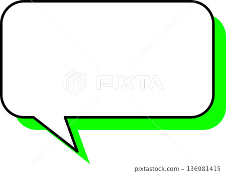 A single icon of a speech bubble with a shadow - square A single icon of a speech bubble with a shadow - square 136981415