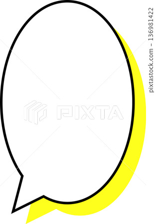 Single icon of a speech bubble with a shadow (oval shape) Single icon of a speech bubble with a shadow (oval shape) 136981422