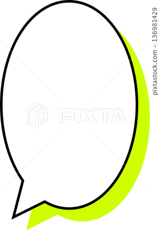 帶有陰影的對話氣泡（橢圓形）單一圖標 136981429