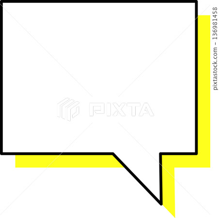 A single icon of a speech bubble with a shadow - square A single icon of a speech bubble with a shadow - square 136981458