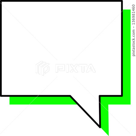 A single icon of a speech bubble with a shadow - square A single icon of a speech bubble with a shadow - square 136981460