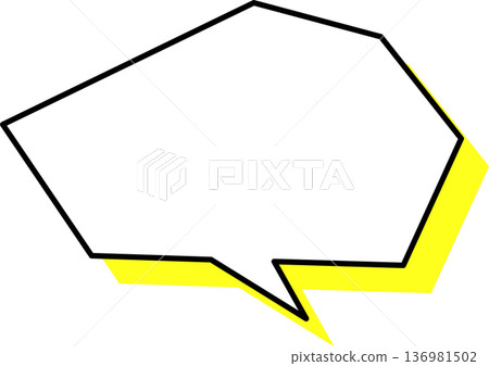 Single icon of a speech bubble with a shadow - polygonal Single icon of a speech bubble with a shadow - polygonal 136981502