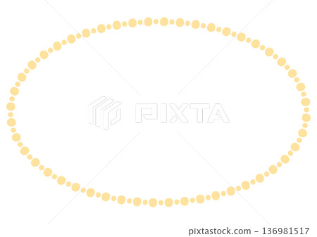 一個簡潔可愛的橢圓形珠子相框,上麵點綴著一排黃色圓點和一個圓形留言橫幅。 一個簡潔可愛的橢圓形珠子相框,上麵點綴著一排黃色圓點和一個圓形留言橫幅。 136981517