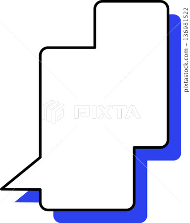 A single icon of a speech bubble with a shadow - square A single icon of a speech bubble with a shadow - square 136981522