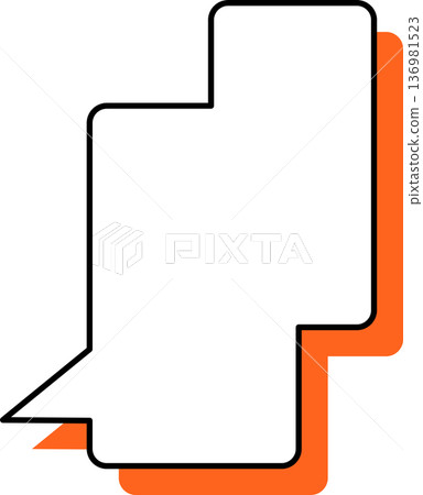 A single icon of a speech bubble with a shadow - square A single icon of a speech bubble with a shadow - square 136981523