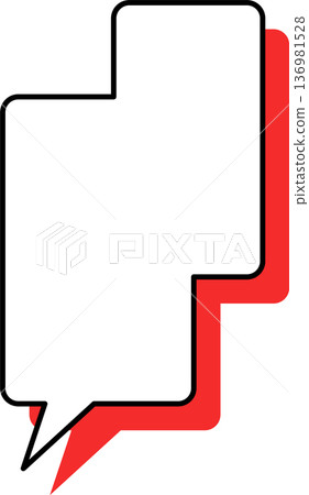 A single icon of a speech bubble with a shadow - square A single icon of a speech bubble with a shadow - square 136981528