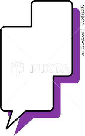 A single icon of a speech bubble with a shadow - square A single icon of a speech bubble with a shadow - square 136981530