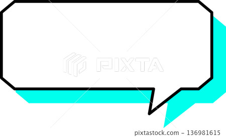 A single rectangular speech bubble icon with a shadow A single rectangular speech bubble icon with a shadow 136981615