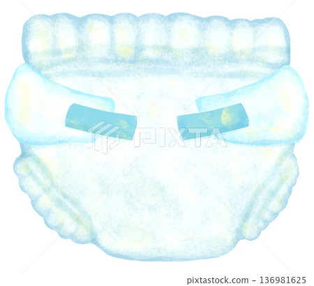 帶膠帶的尿布褲插圖 136981625