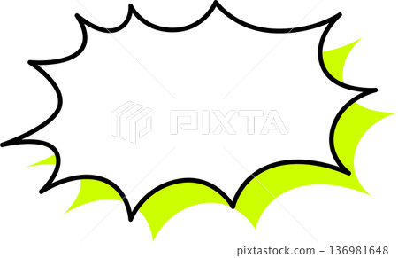 一個帶有陰影的對話框圖示 - 尖刺 136981648