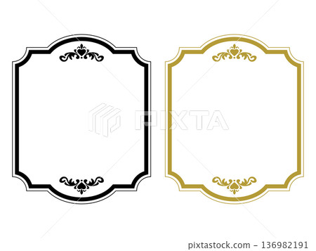 可愛的心形相框~金色和黑色套裝~ 136982191