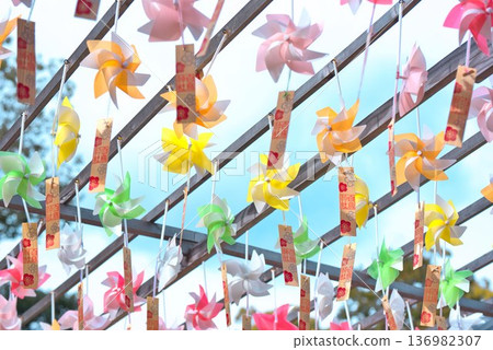 Windmill at Shiratori Shrine in Higashikagawa City 136982307