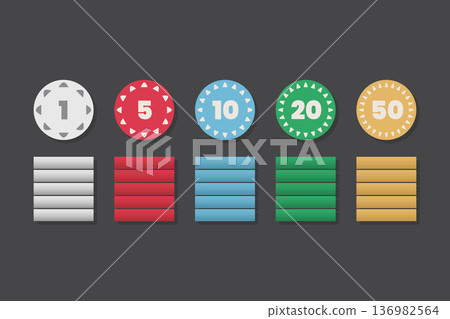Coin icon symbol set Coin icon symbol set 136982564