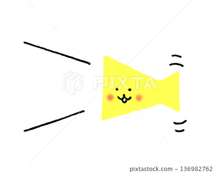 可愛的擴音器和對話框插圖 136982762