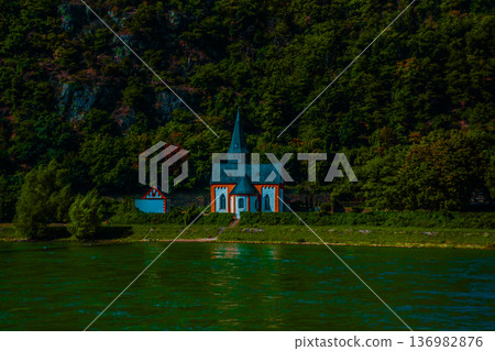 Church on the shore of Lake Bled Church on the shore of Lake Bled 136982876