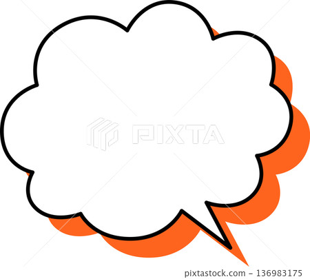 帶有陰影的蓬鬆對話框圖標 帶有陰影的蓬鬆對話框圖標 136983175