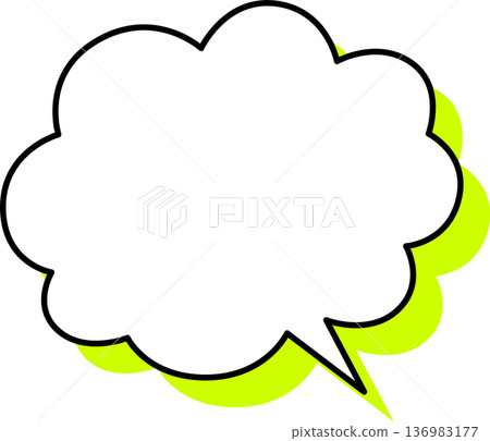 Fluffy single icon of a speech bubble with a shadow Fluffy single icon of a speech bubble with a shadow 136983177
