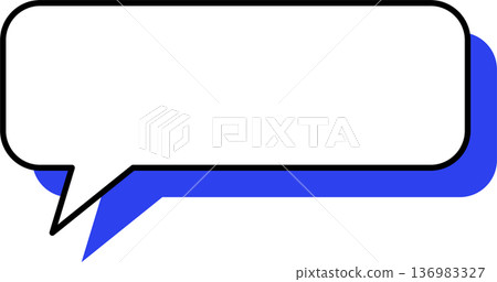 A single icon of a speech bubble with a shadow - square A single icon of a speech bubble with a shadow - square 136983327