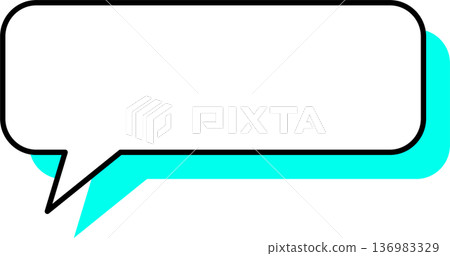 A single icon of a speech bubble with a shadow - square A single icon of a speech bubble with a shadow - square 136983329