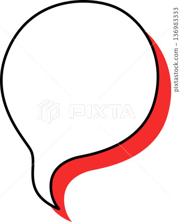 Single icon of a speech bubble with a shadow (oval shape) Single icon of a speech bubble with a shadow (oval shape) 136983333