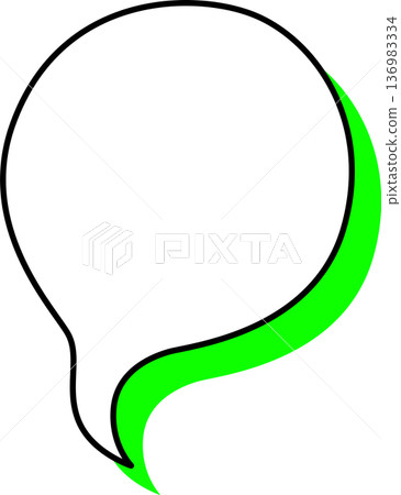 Single icon of a speech bubble with a shadow (oval shape) 136983334