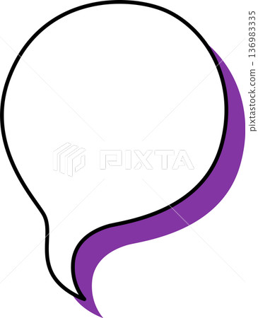Single icon of a speech bubble with a shadow (oval shape) Single icon of a speech bubble with a shadow (oval shape) 136983335