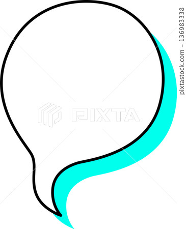Single icon of a speech bubble with a shadow (oval shape) Single icon of a speech bubble with a shadow (oval shape) 136983338