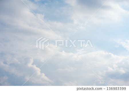 nature and landscape concept with cloudy sky and sunshine background 136983399