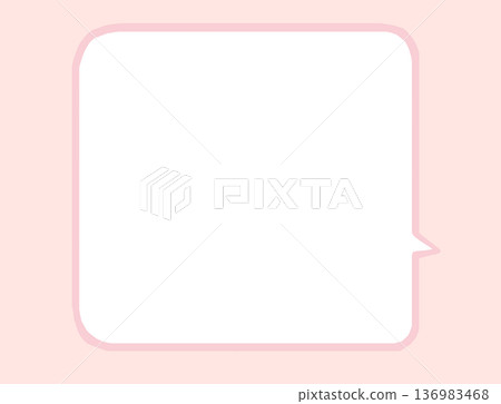 Speech bubble, rounded corners, soft pink Speech bubble, rounded corners, soft pink 136983468