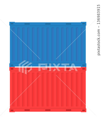 Cargo container vector illustration isolated on white background 136983915
