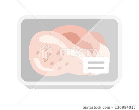 超市包裝上的雞腿圖示插圖 136984015