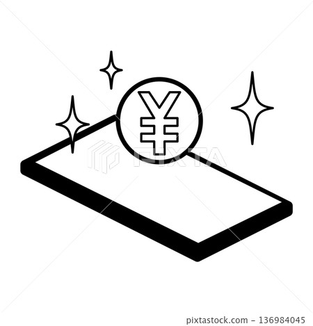 使用智慧型手機和日圓硬幣進行無現金支付的圖片 使用智慧型手機和日圓硬幣進行無現金支付的圖片 136984045