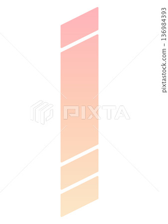 時尚的垂直標題標籤、橫幅和現代感十足的粉紅色漸變斜切索引 136984393