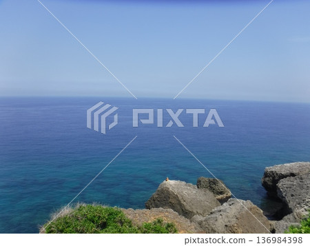 The sea under the cliff The sea under the cliff 136984398
