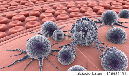 癌細胞影像 136984464