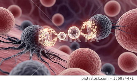 癌細胞影像 136984471