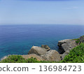Blue sea from the cliffs 136984723