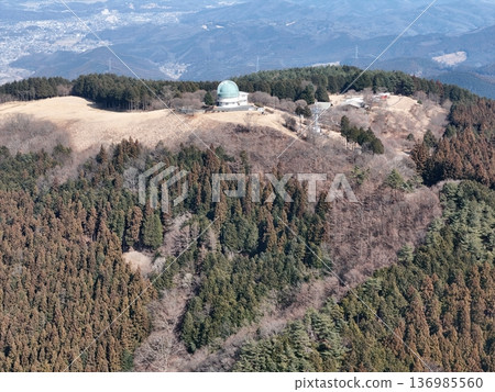 Bird's-eye view of Dodaira seen from Shiraishi Pass in early spring Bird's-eye view of Dodaira seen from Shiraishi Pass in early spring 136985560