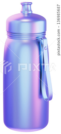 Holographic Iridescent Sport Water Bottle 3D Illustration 136985687