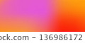 Dreamy sunset gradation background with peach, lavender and soft red tones. Smooth blurred ombre. 136986172